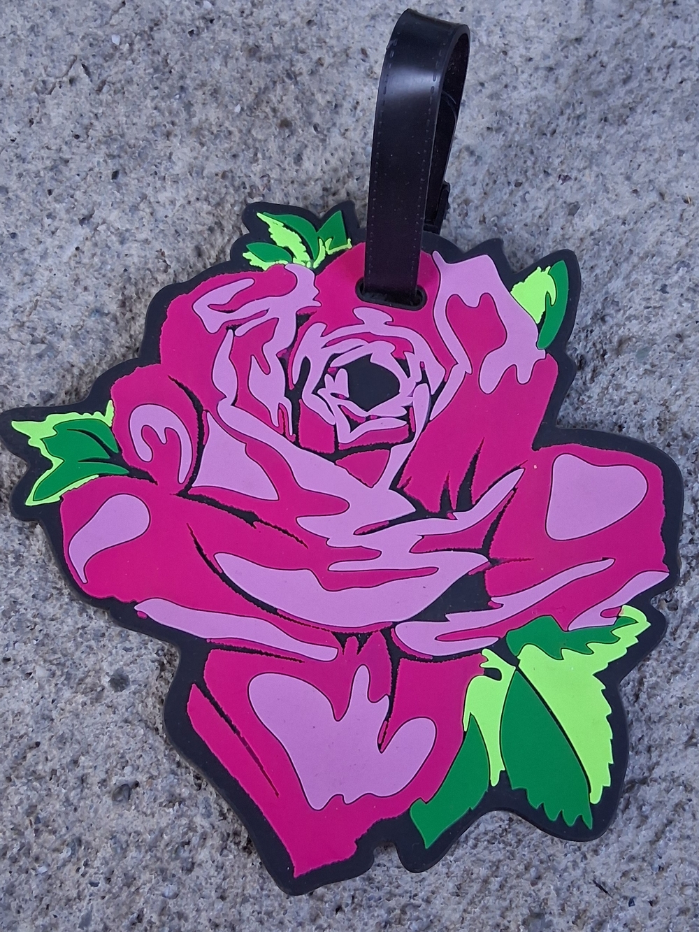 Betsy Johnson Pink Rose Silicone Luggage Tag - Women Accessories